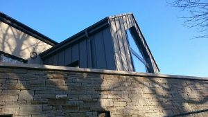 Zinc Roof with Sun shining on It